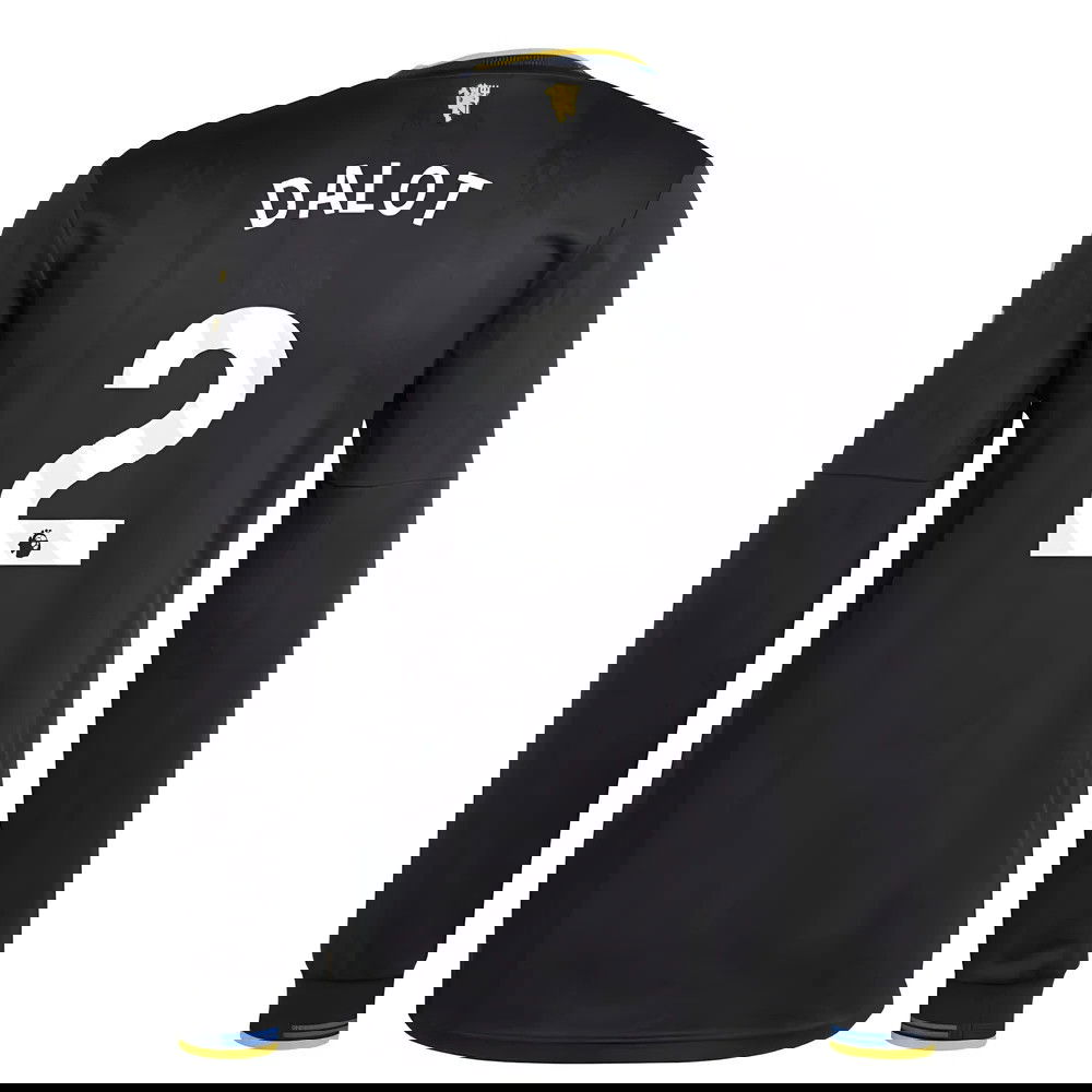 Lacné Futbalove Dresy Manchester United Dlhý Rukáv DALOT #2 Tretina Dres 2025-2026