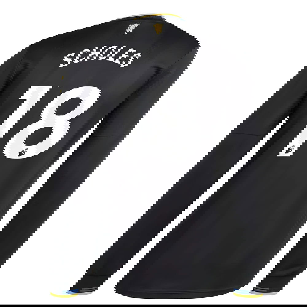 Lacné Futbalove Dresy Manchester United Dlhý Rukáv SCHOLES #18 Tretina Dres 2025-2026