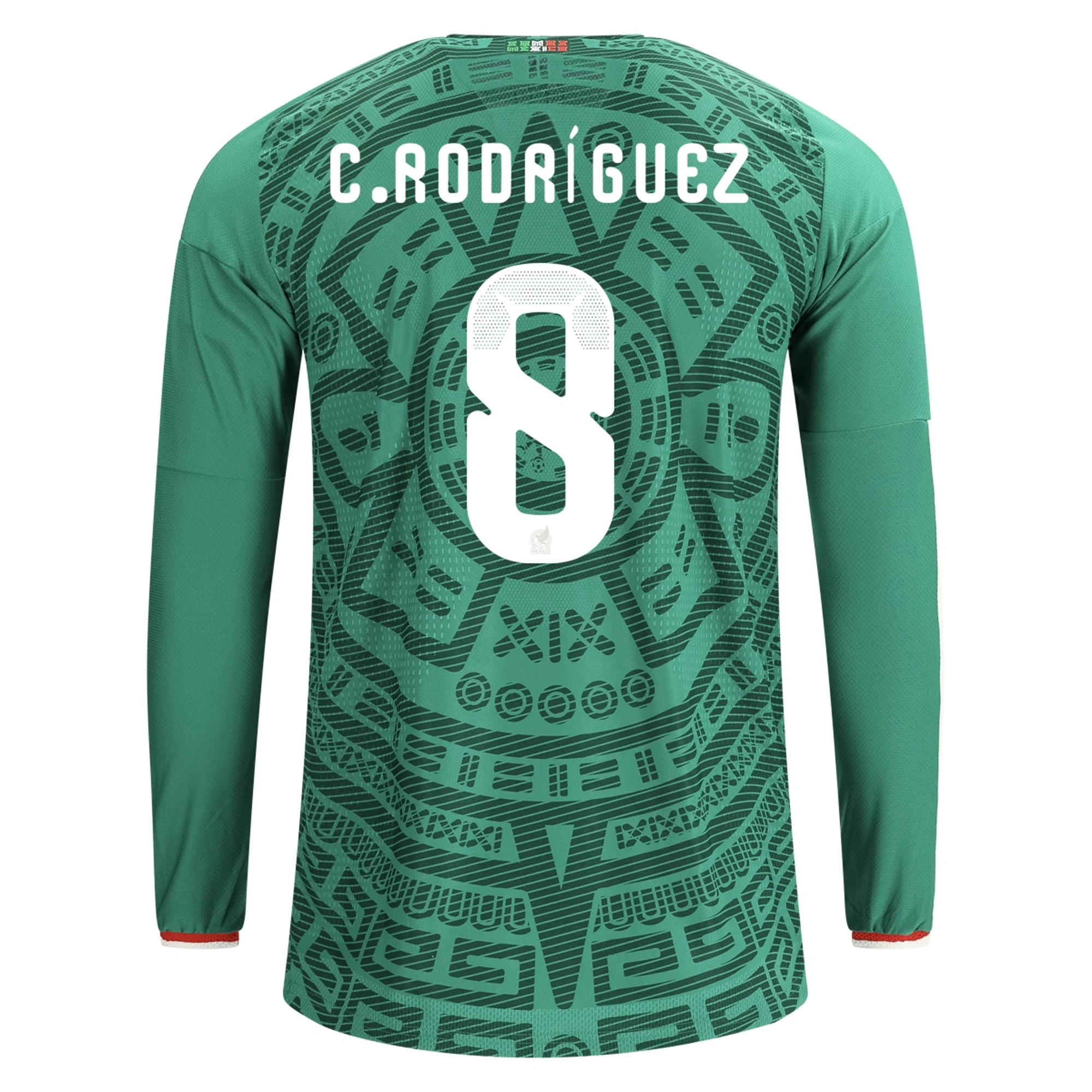 Lacné Futbalove Dresy Mexiko Dlhý Rukáv CARLOS RODRIGUEZ #8 Domáci Dres Majstrovstvá sveta 2026