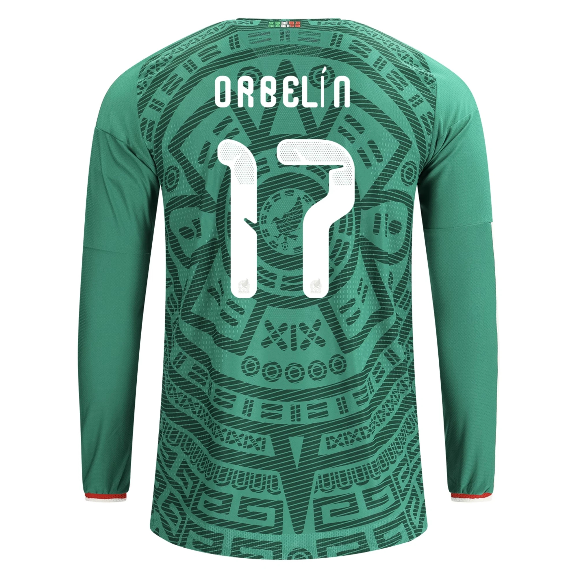 Lacné Futbalove Dresy Mexiko Dlhý Rukáv ORBELIN PINEDA #17 Domáci Dres Majstrovstvá sveta 2026