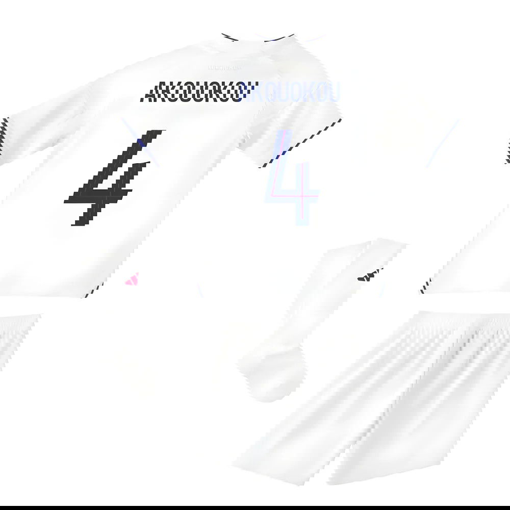 Lacné Futbalove Dresy Olympique Lyonnais Detské AKOUOKOU #4 Domáci Dres 2025-2026