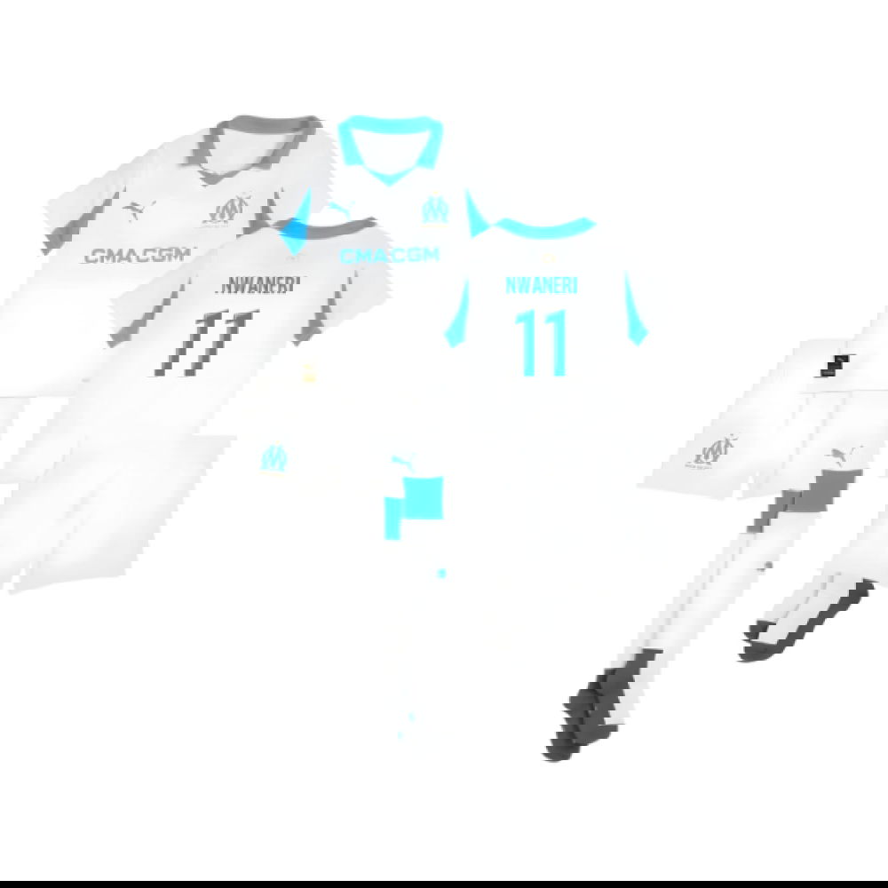 Lacné Futbalove Dresy Olympique De Marseille Detské NWANERI #11 Domáci Dres 2025-2026