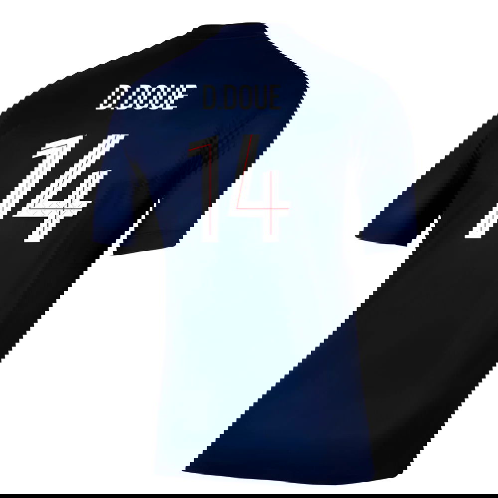 Lacné Futbalove Dresy Paris Saint Germain PSG DDOUE #14 Domáci Dres 2025-2026