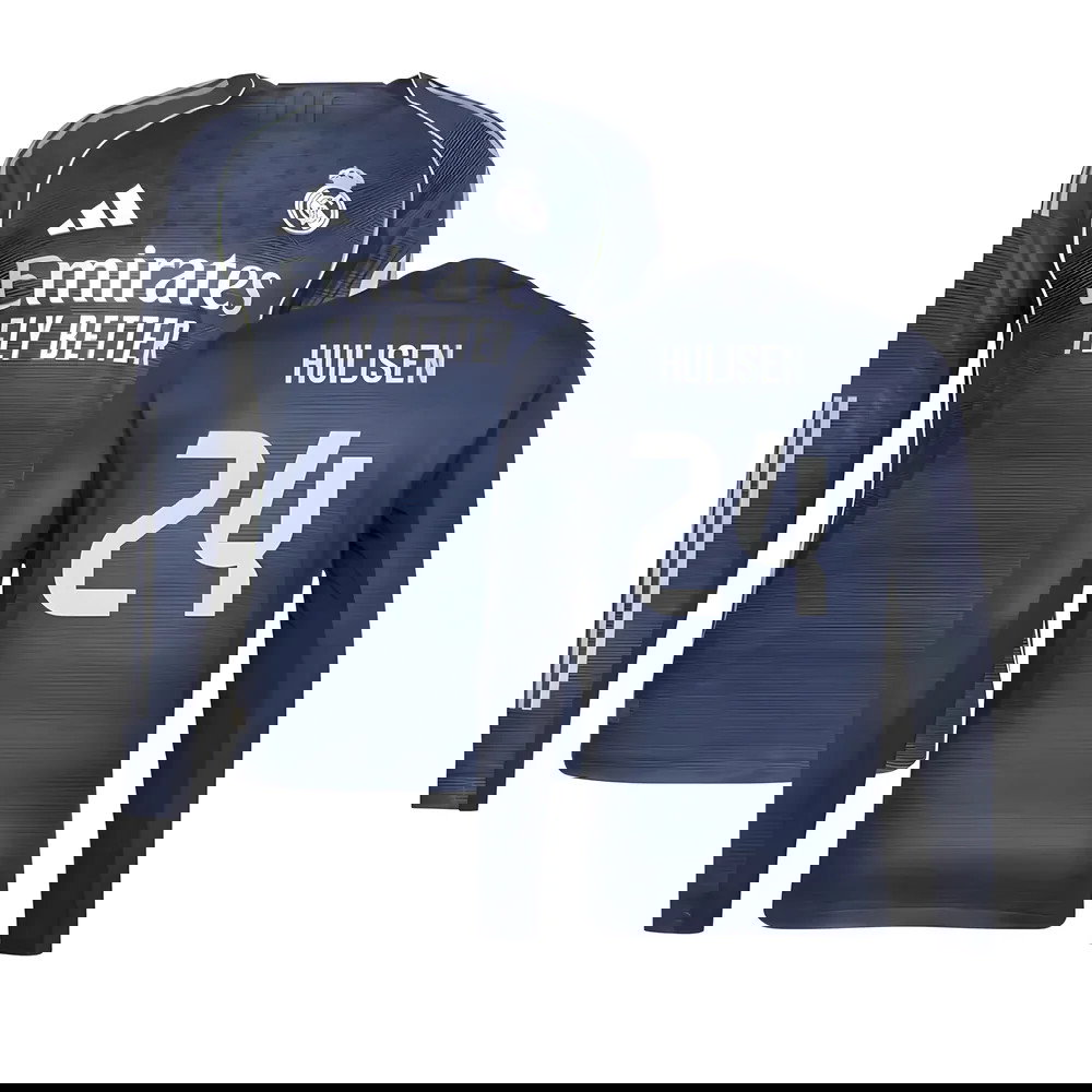 Lacné Futbalove Dresy FC Real Madrid Dlhý Rukáv HUIJSEN #24 Preč Dres 2025-2026