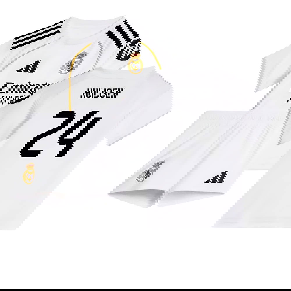 Lacné Futbalove Dresy FC Real Madrid Detské HUIJSEN #24 Domáci Dres 2025-2026