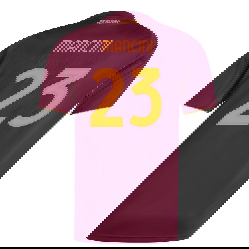 Lacné Futbalove Dresy AS Roma MANCINI #23 Domáci Dres 2025-2026