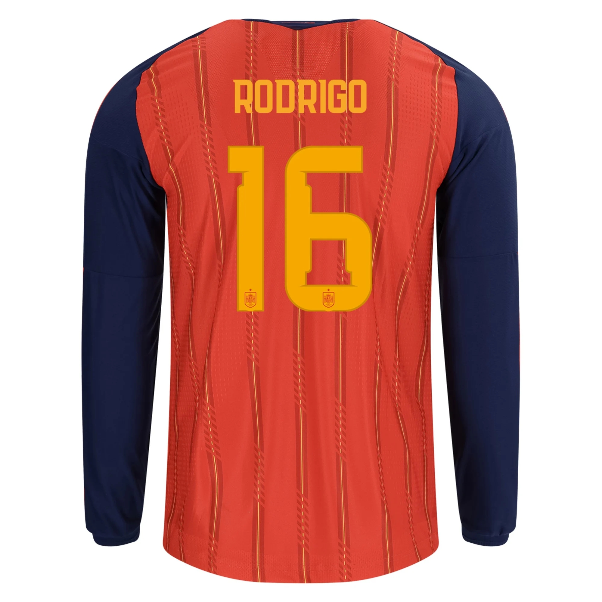 Lacné Futbalove Dresy španielsko Dlhý Rukáv RODRI #16 Domáci Dres Majstrovstvá sveta 2026